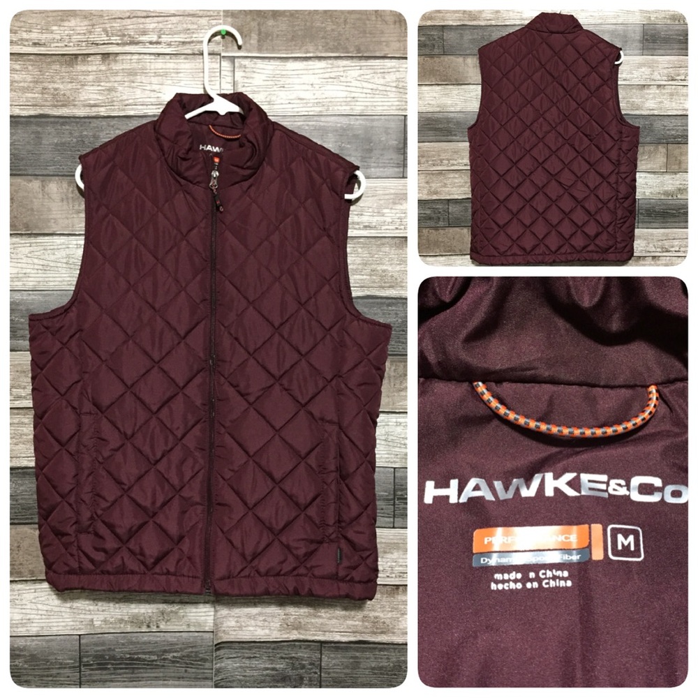 Hawke & Co Maroon Quilted Vest